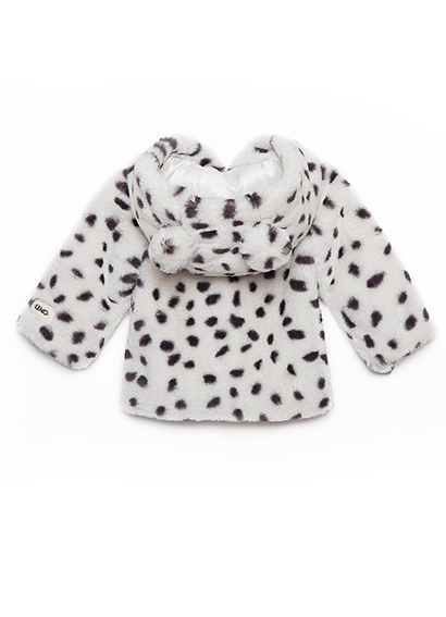 Baby hoody jacket in micro terry fur.