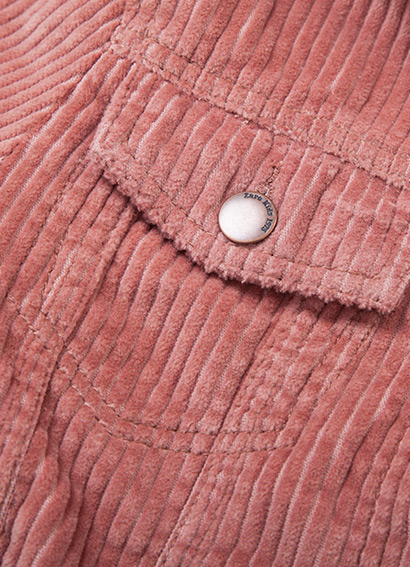 Girl jacket in 100% Cotton Corduroy Lapel