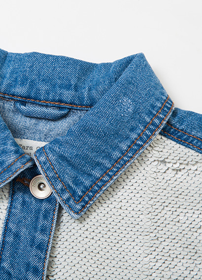 100% Cotton Denim Washed Jacket For Girls